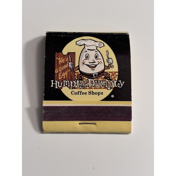 Humpty Dumpty Coffee Shops Restaurant Matchbook Empty Vintage 70s Arizona Nevada - Picture 1 of 3